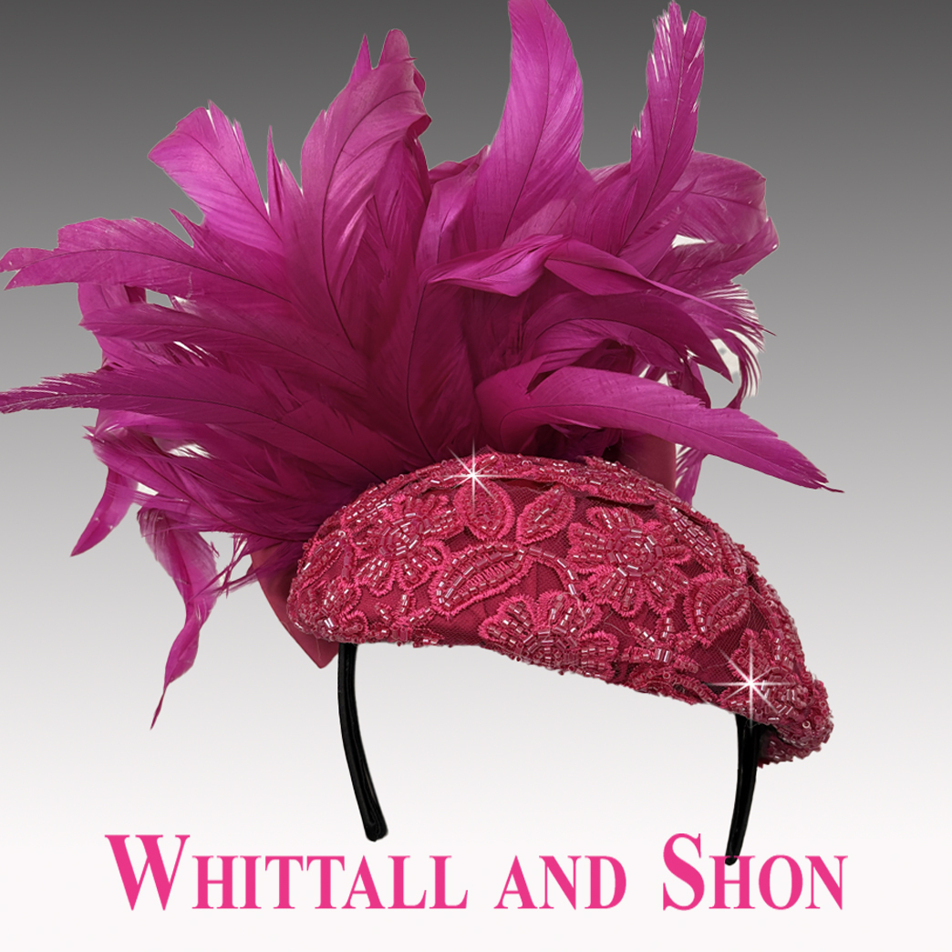 FA3540 Flamingo Feather Fascinator - Image 11